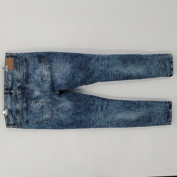 Aeropostale Skinny Jeans Distressed Acid Wash Casual Blue Size 34x32 - Picture 8 of 12